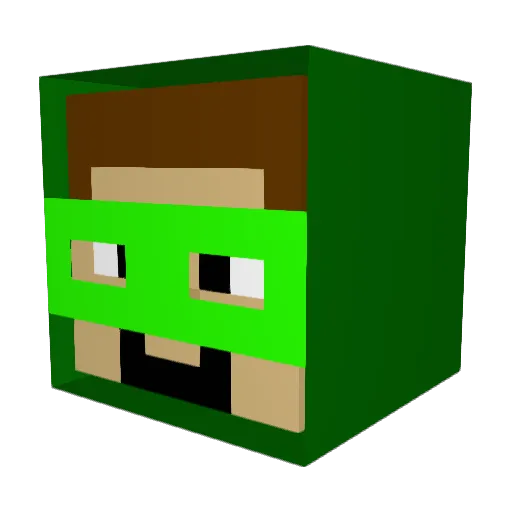 AnthonyDinoChief Minecraft avatar head, 3D render