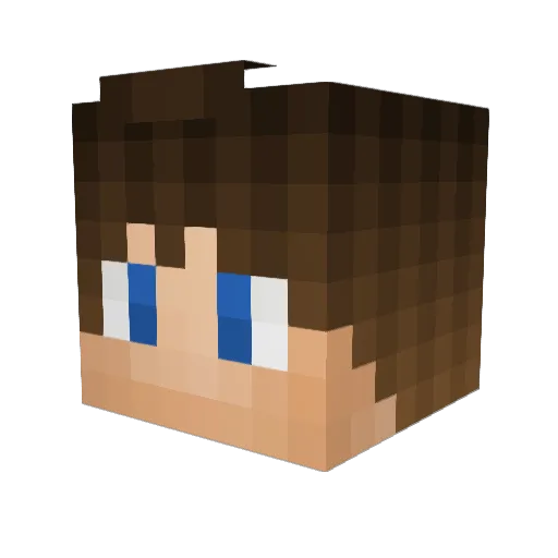 AnthonyMHM Minecraft avatar head, 3D render
