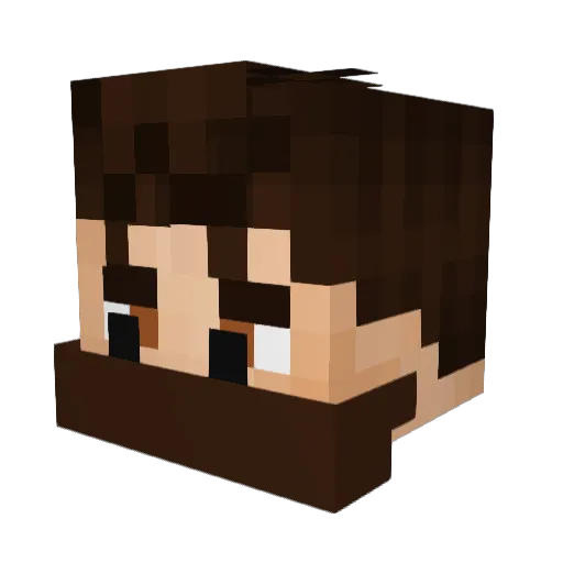 AnthonyPikaSama Minecraft avatar head, 3D render