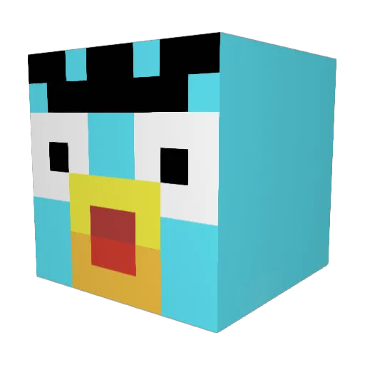 Anthonygod Minecraft avatar head, 3D render
