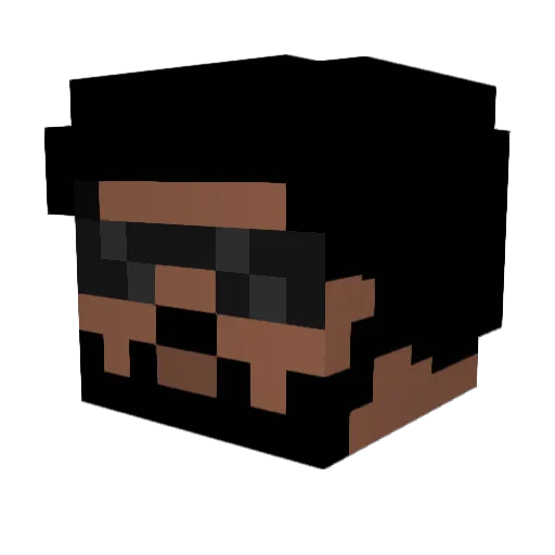 Anthonynightfire Minecraft avatar head, 3D render