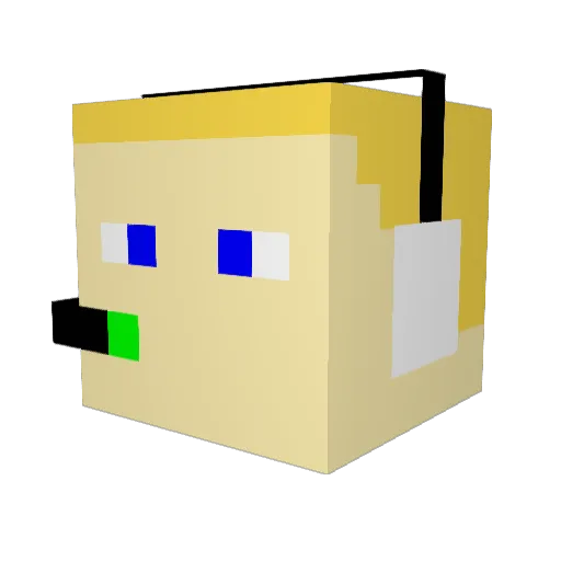 Anthonys009 Minecraft avatar head, 3D render