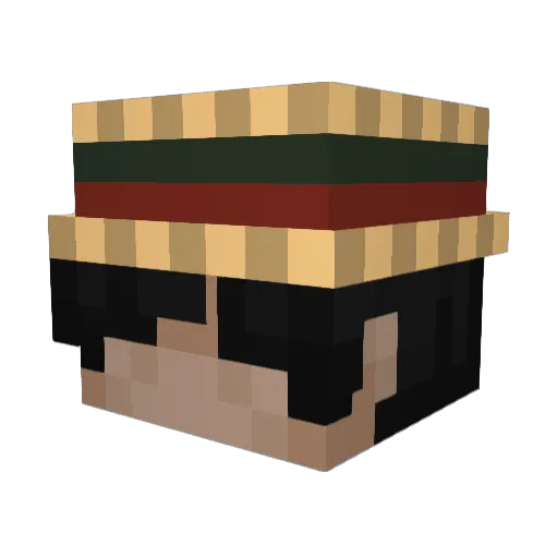 Anthorek Minecraft avatar head, 3D render