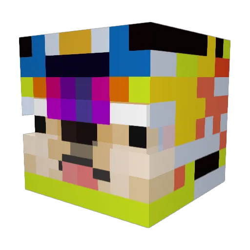 Anthos2000 Minecraft avatar head, 3D render