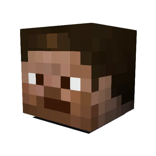 AnthraX4 Minecraft avatar head, 3D render