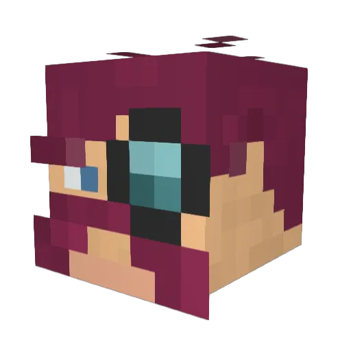 Anthrakites Minecraft avatar head, 3D render