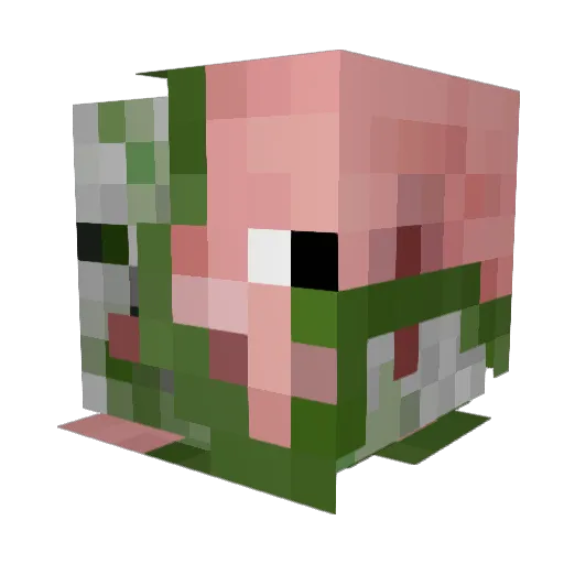 Anthramzu Minecraft avatar head, 3D render