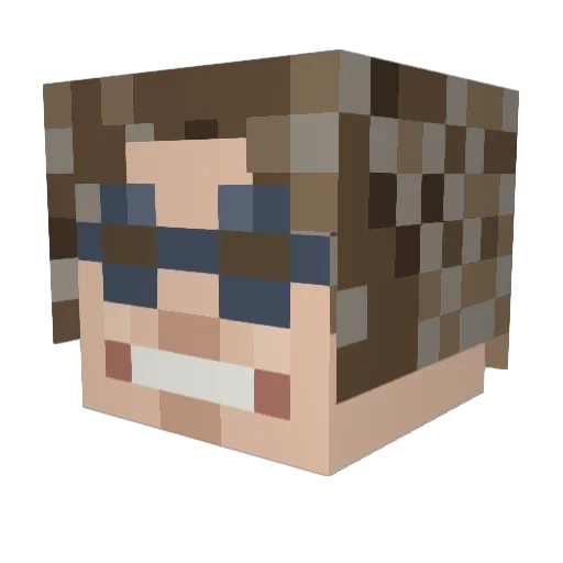 AnthropicClaude Minecraft avatar head, 3D render