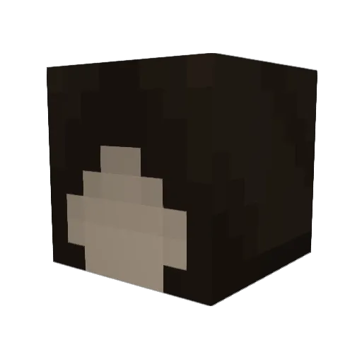 Anthropomorphic Minecraft avatar head, 3D render