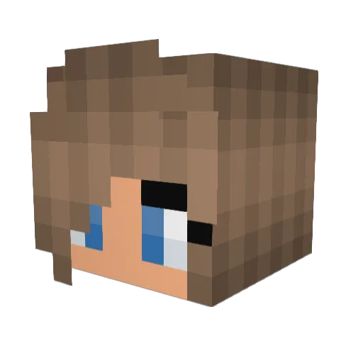 Anthyriel Minecraft avatar head, 3D render