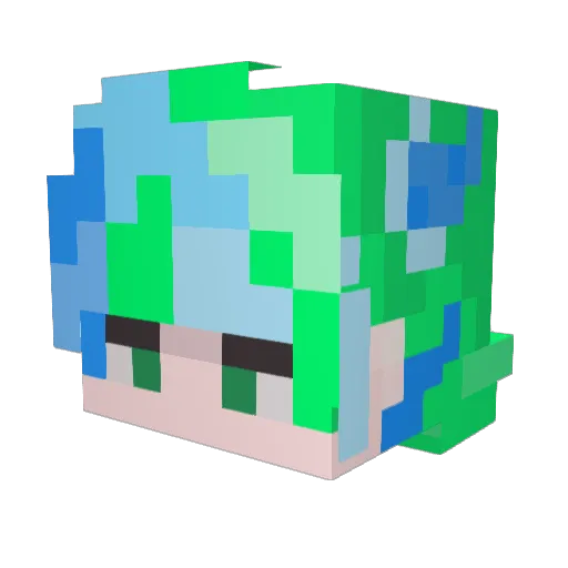 Anti4045 Minecraft avatar head, 3D render