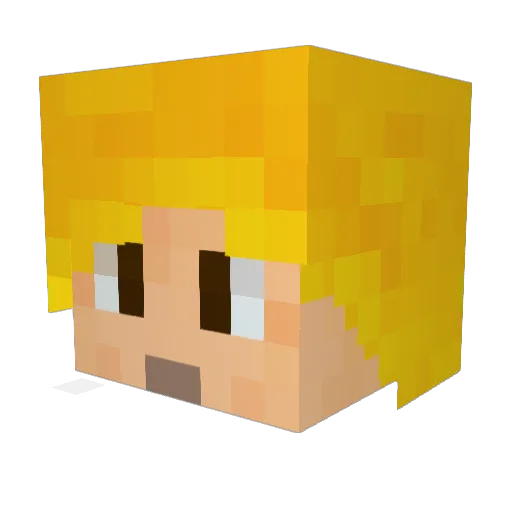 AntiBum Minecraft avatar head, 3D render