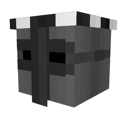 AntiDownQuark Minecraft avatar head, 3D render