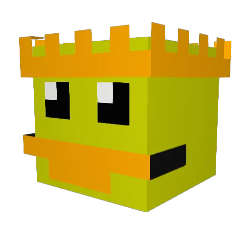 AntiJani Minecraft avatar head, 3D render