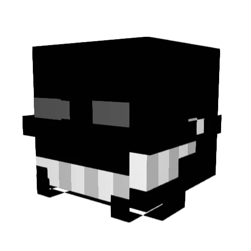 AntiLadrao Minecraft avatar head, 3D render