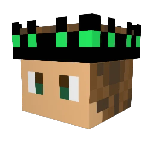 AntiMaxer Minecraft avatar head, 3D render
