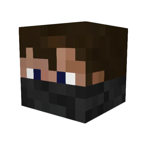 AntiNeko Minecraft avatar head, 3D render