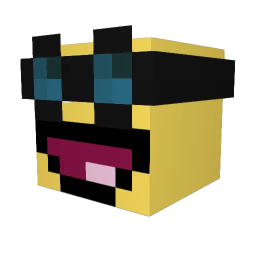 AntiPixel7 Minecraft avatar head, 3D render