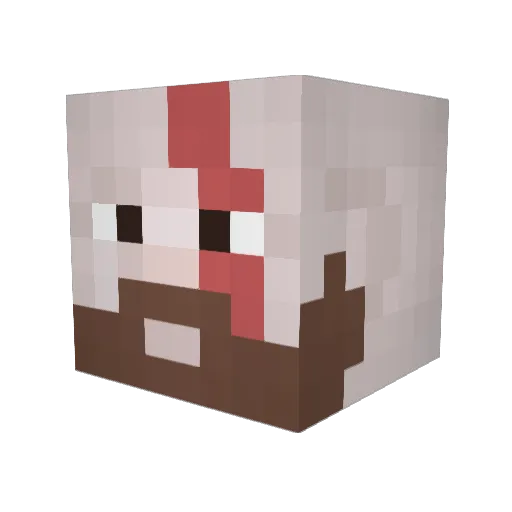 AntiRainTeam Minecraft avatar head, 3D render