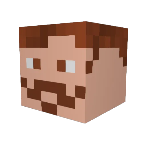 AntiS0cial_ Minecraft avatar head, 3D render