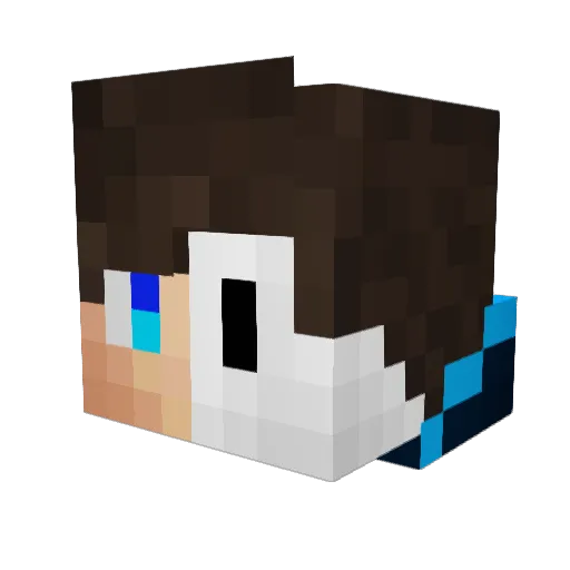 AntiSpirit Minecraft avatar head, 3D render