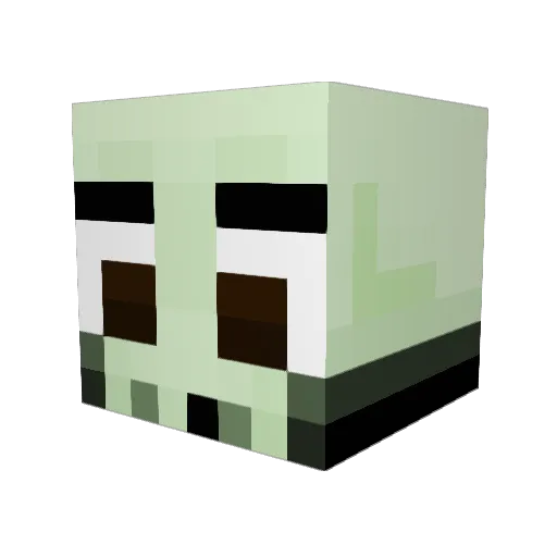 AntiZen Minecraft avatar head, 3D render