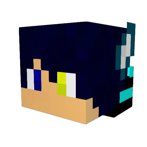 AntiZiro9000 Minecraft avatar head, 3D render