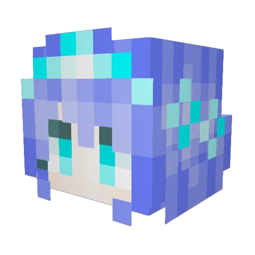 Antibody718 Minecraft avatar head, 3D render