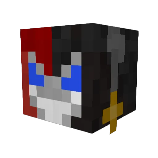 Antibyte Minecraft avatar head, 3D render