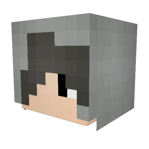AnticVolt Minecraft avatar head, 3D render