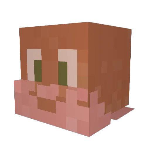 Anticipated Minecraft avatar head, 3D render