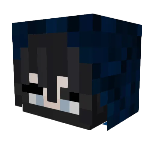 Anticultural Minecraft avatar head, 3D render