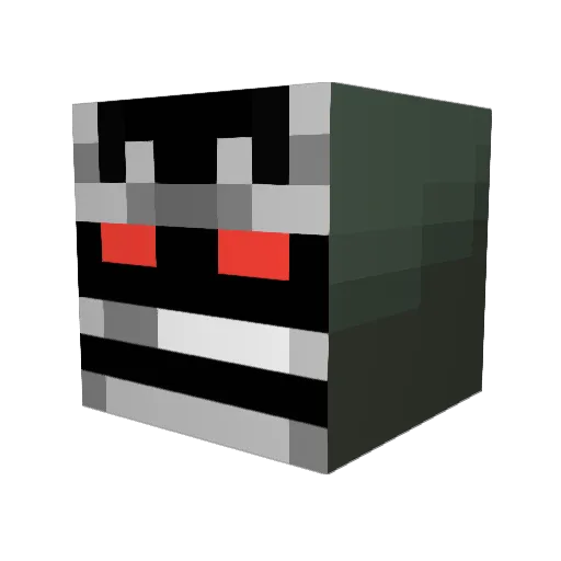 Antidoping Minecraft avatar head, 3D render