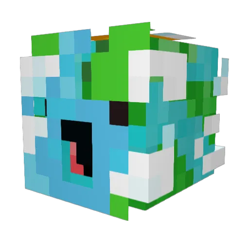 Antiflex Minecraft avatar head, 3D render