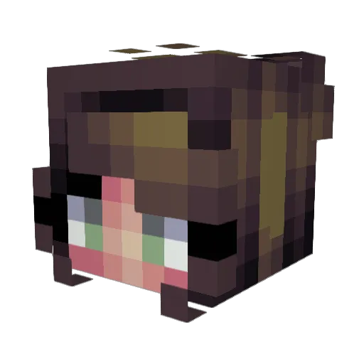 Antiihero Minecraft avatar head, 3D render