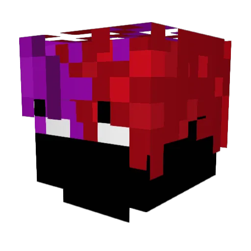 AntiiixD Minecraft avatar head, 3D render