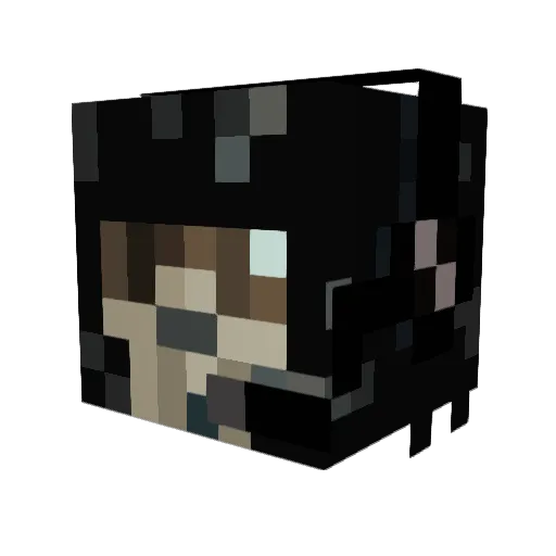 Antiisaac Minecraft avatar head, 3D render