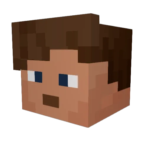 Antik16384 Minecraft avatar head, 3D render