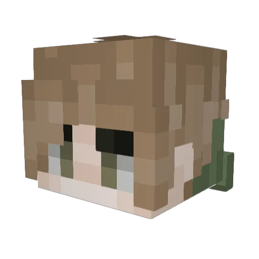 Antilan Minecraft avatar head, 3D render