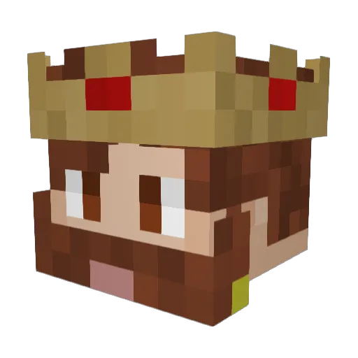 Antillus Minecraft avatar head, 3D render