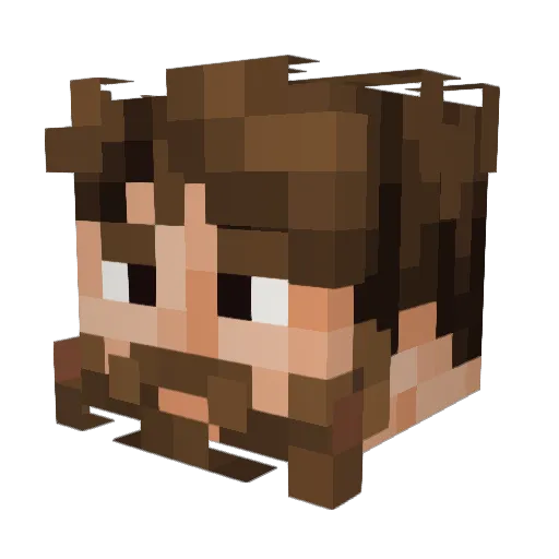 Antin0re Minecraft avatar head, 3D render