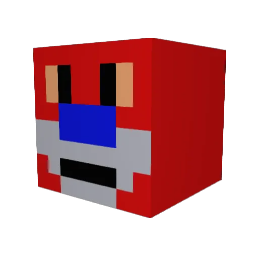 Antipatico Minecraft avatar head, 3D render