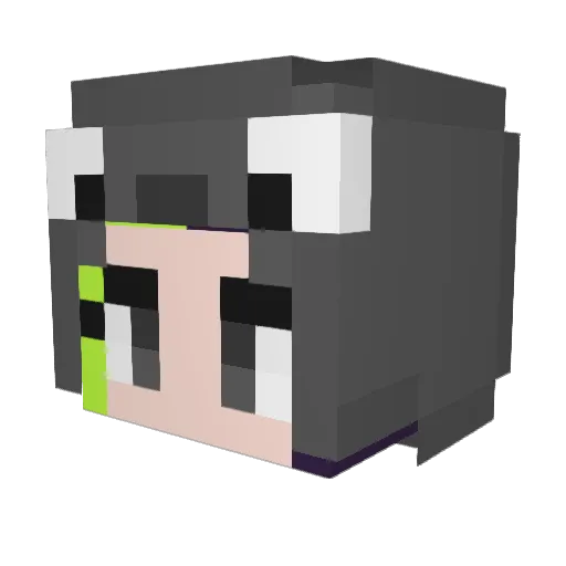 AntisocialSmurf Minecraft avatar head, 3D render