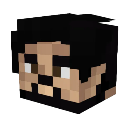 Antisocialghost Minecraft avatar head, 3D render