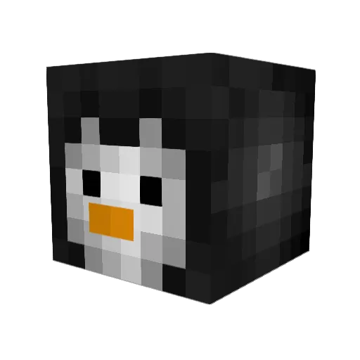 Antisune Minecraft avatar head, 3D render