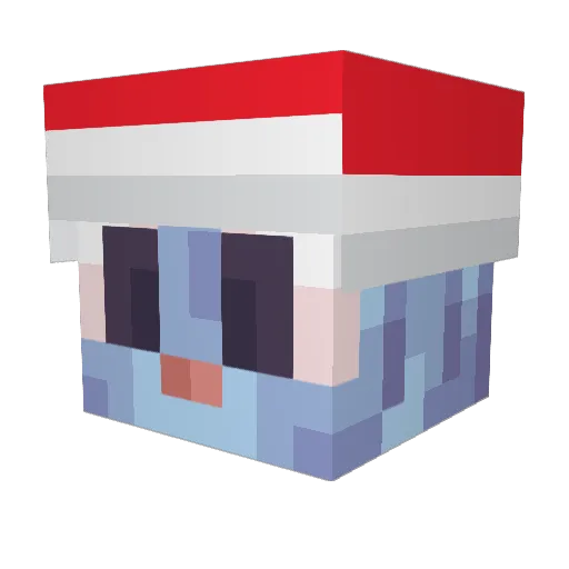 Antisune_ Minecraft avatar head, 3D render