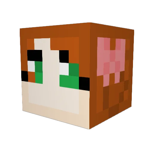 Antithesis Minecraft avatar head, 3D render