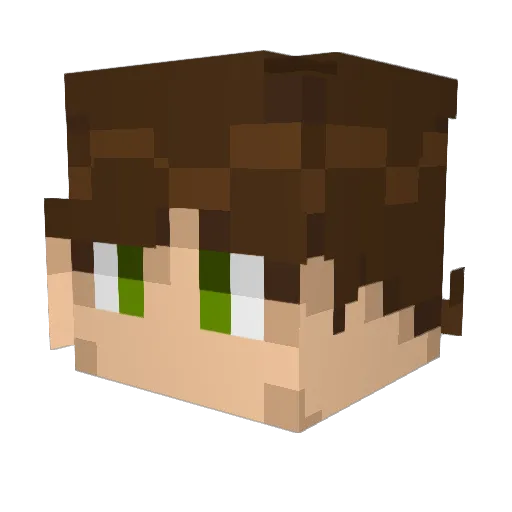 Antitrix Minecraft avatar head, 3D render