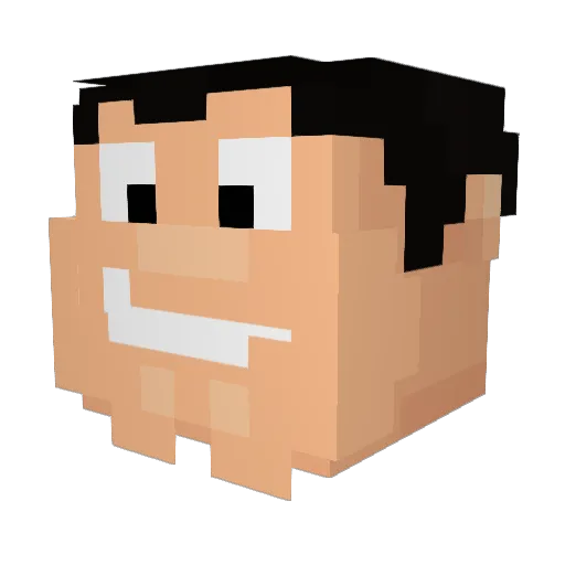 Antix_exe Minecraft avatar head, 3D render