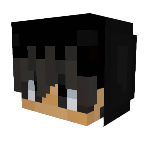 Antixoxo Minecraft avatar head, 3D render